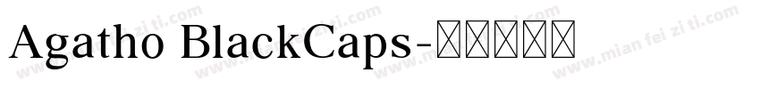 Agatho BlackCaps字体转换